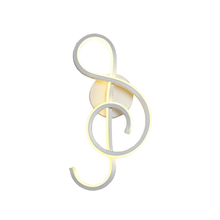 Lisslune | Nordic LED Wall Light White Snake/Musical Note/Braided Wall Mount Light with Acrylic Shade for Living Room