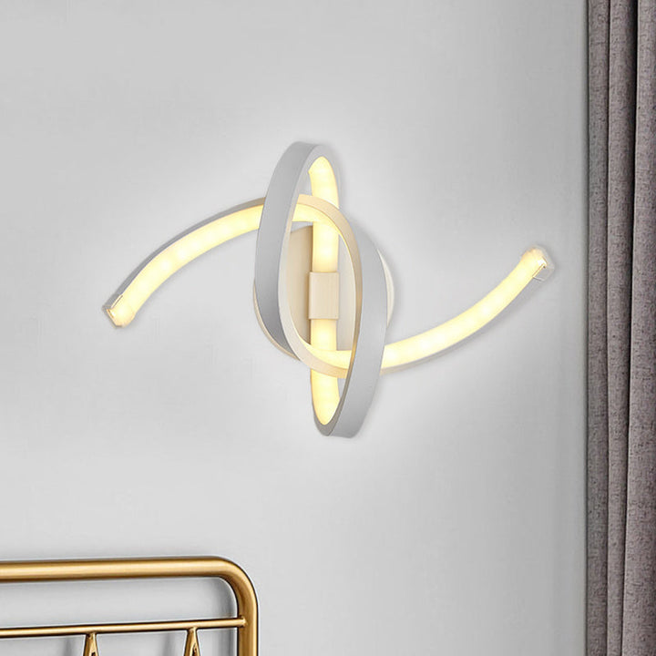 Lisslune | Nordic LED Wall Light White Snake/Musical Note/Braided Wall Mount Light with Acrylic Shade for Living Room