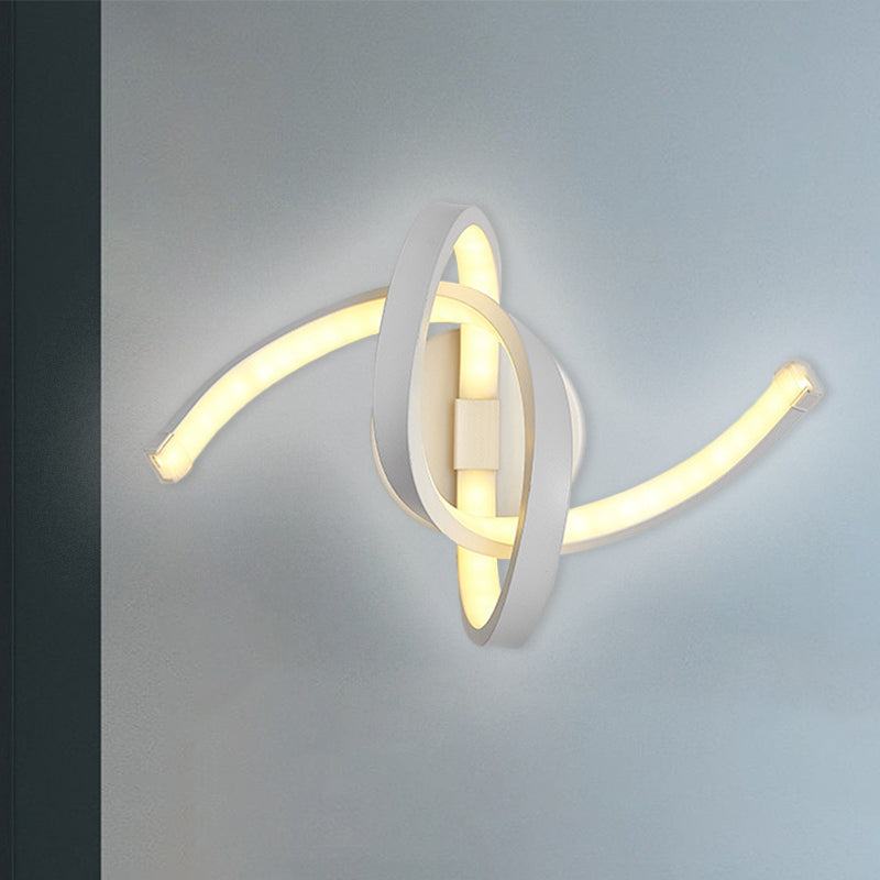 Lisslune | Nordic LED Wall Light White Snake/Musical Note/Braided Wall Mount Light with Acrylic Shade for Living Room