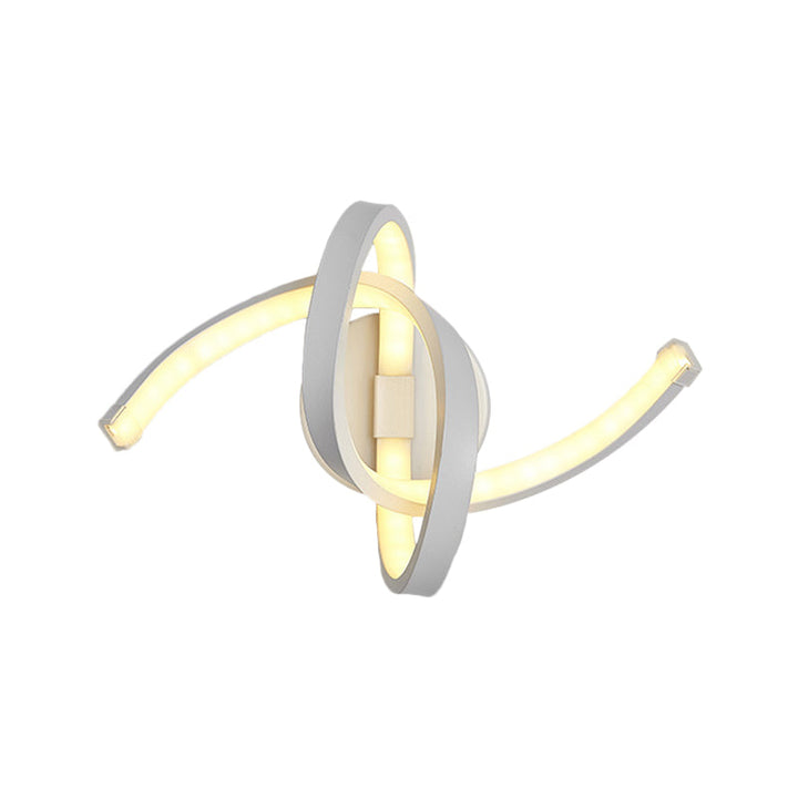 Lisslune | Nordic LED Wall Light White Snake/Musical Note/Braided Wall Mount Light with Acrylic Shade for Living Room