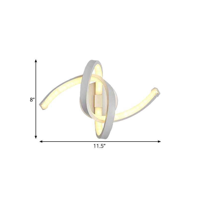 Lisslune | Nordic LED Wall Light White Snake/Musical Note/Braided Wall Mount Light with Acrylic Shade for Living Room