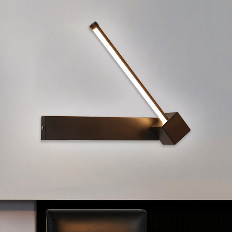 Lisslune | Black Slim Rod LED Wall Lamp Minimalistic Aluminum Wall Light in Warm/White Light