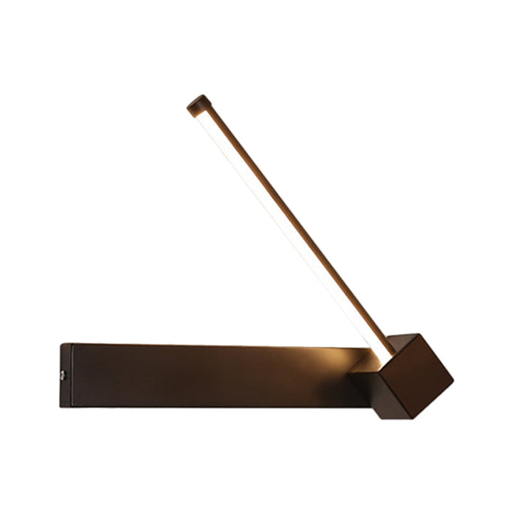 Lisslune | Black Slim Rod LED Wall Lamp Minimalistic Aluminum Wall Light in Warm/White Light
