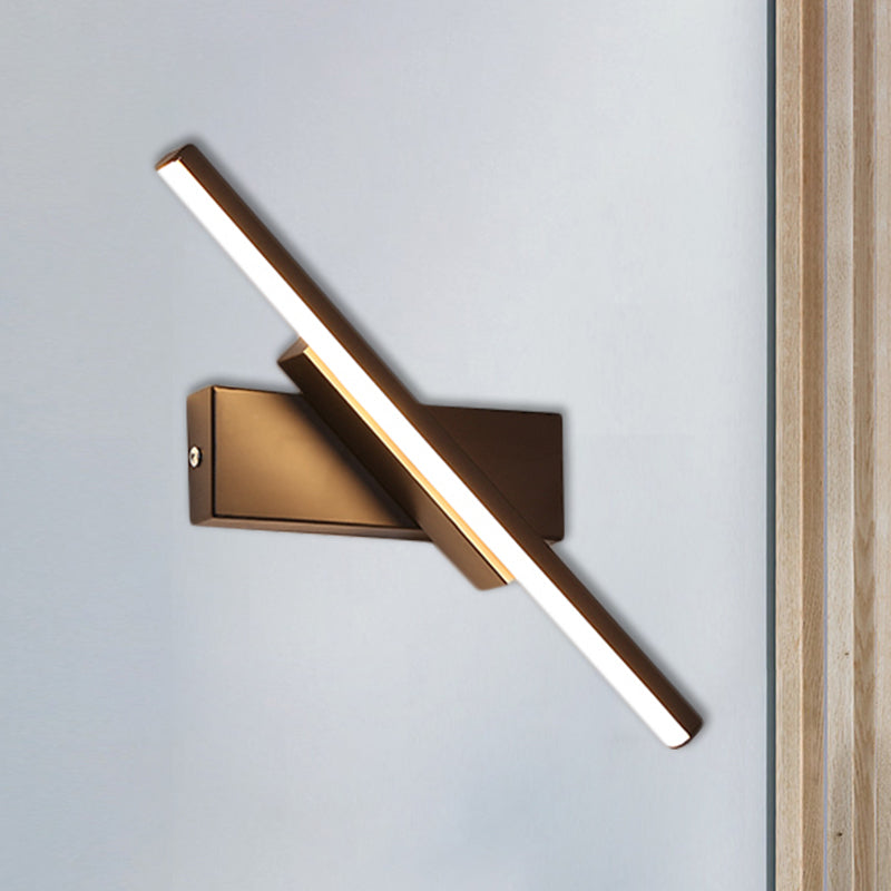 Lisslune | Black Slim Rod LED Wall Lamp Minimalistic Aluminum Wall Light in Warm/White Light