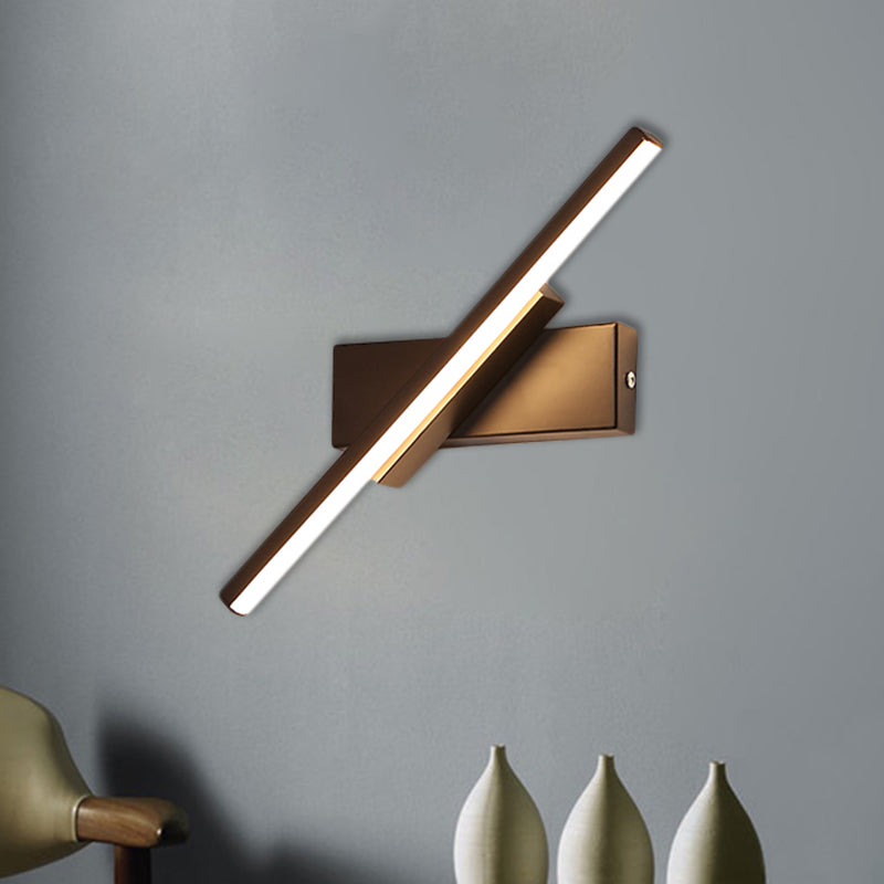 Lisslune | Black Slim Rod LED Wall Lamp Minimalistic Aluminum Wall Light in Warm/White Light