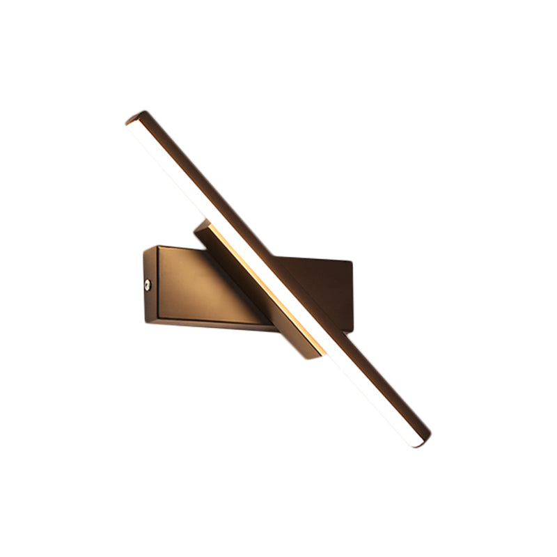 Lisslune | Black Slim Rod LED Wall Lamp Minimalistic Aluminum Wall Light in Warm/White Light