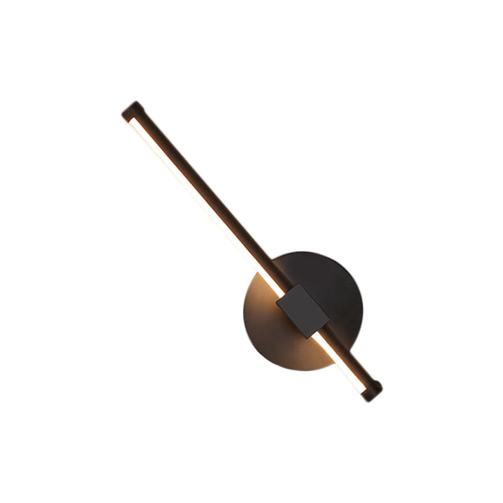 Lisslune | Black Slim Rod LED Wall Lamp Minimalistic Aluminum Wall Light in Warm/White Light