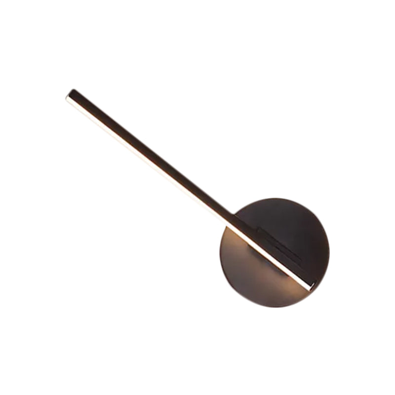 Lisslune | Black Slim Rod LED Wall Lamp Minimalistic Aluminum Wall Light in Warm/White Light