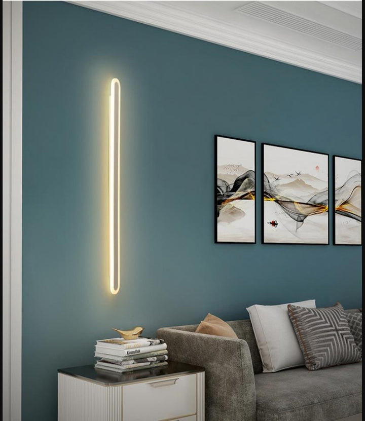 Skørter | Extended Bar Bedroom Flush Wall Light Acrylic 16"/23.5"/31.5" W LED Nordic Wall Light in Warm/White Light, Black/White