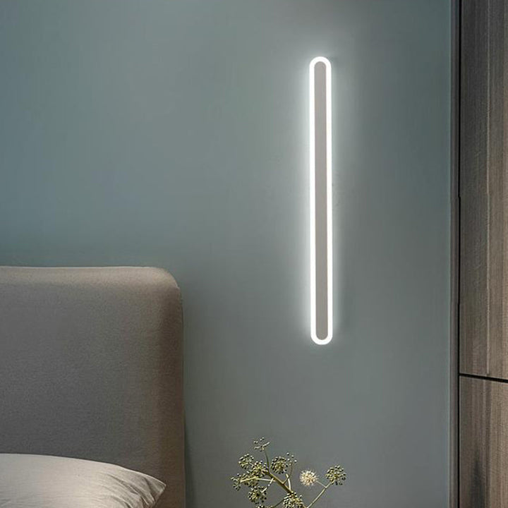 Skørter | Extended Bar Bedroom Flush Wall Light Acrylic 16"/23.5"/31.5" W LED Nordic Wall Light in Warm/White Light, Black/White