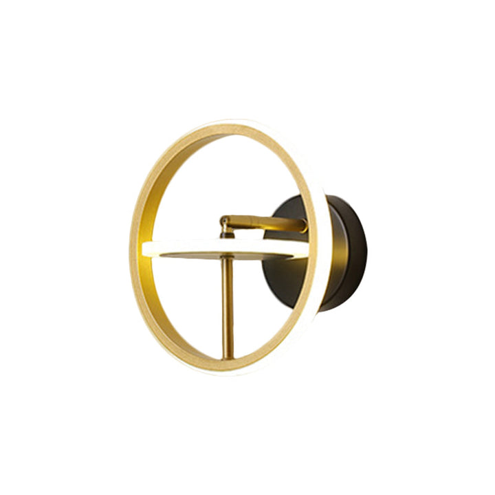 Lisslune | Steering Wheel Rotatable Wall Light Set Modern Aluminum Gold LED Wall Lamp Lighting Fixture in Warm/White Light
