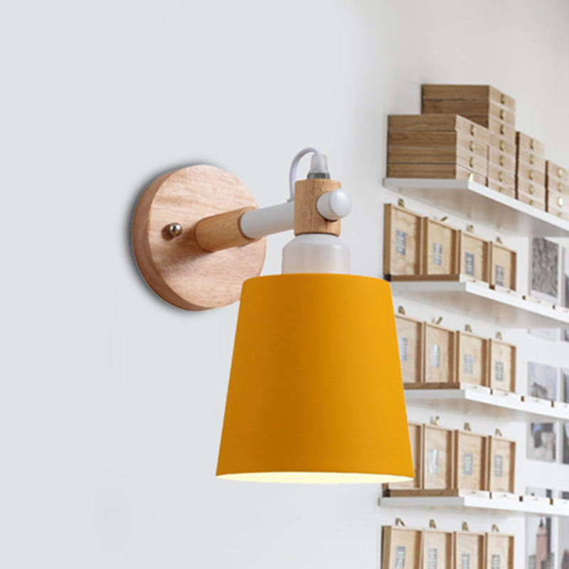 Skørter | Nurse Room Bucket Wall Lamp Metal 1 Head Nordic Style Long Life Wall Lamp