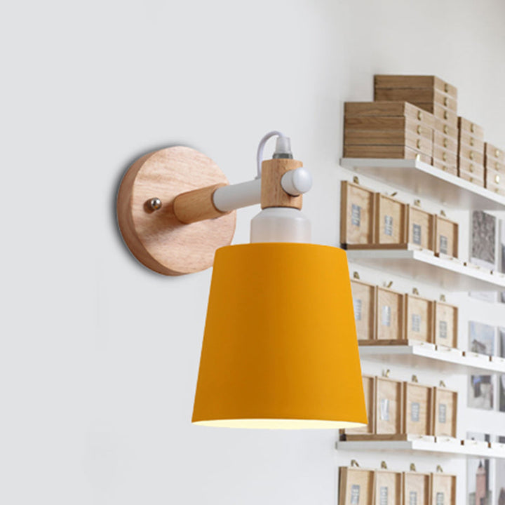 Skørter | Nurse Room Bucket Wall Lamp Metal 1 Head Nordic Style Long Life Wall Lamp