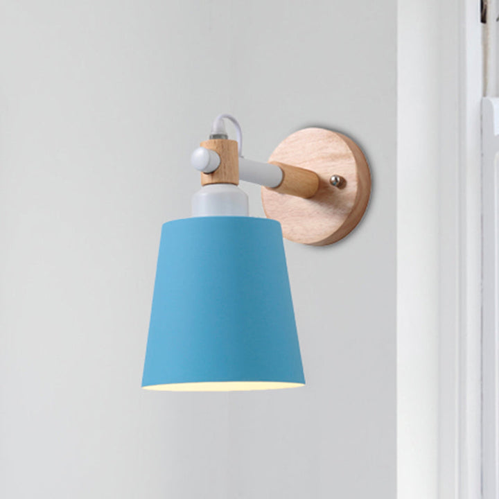 Skørter | Nurse Room Bucket Wall Lamp Metal 1 Head Nordic Style Long Life Wall Lamp