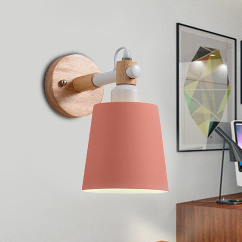 Skørter | Nurse Room Bucket Wall Lamp Metal 1 Head Nordic Style Long Life Wall Lamp