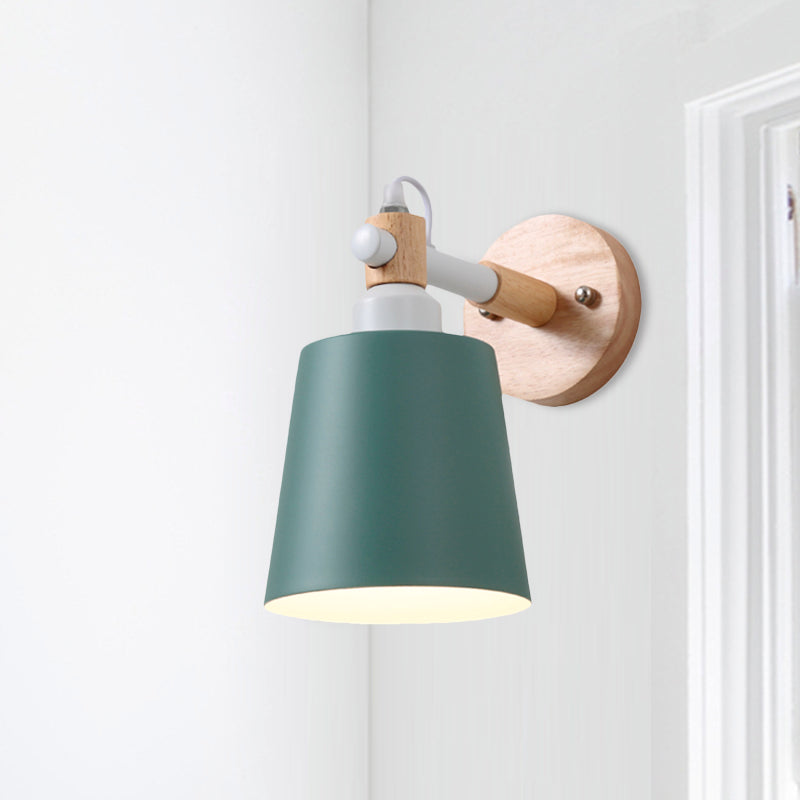 Skørter | Nurse Room Bucket Wall Lamp Metal 1 Head Nordic Style Long Life Wall Lamp