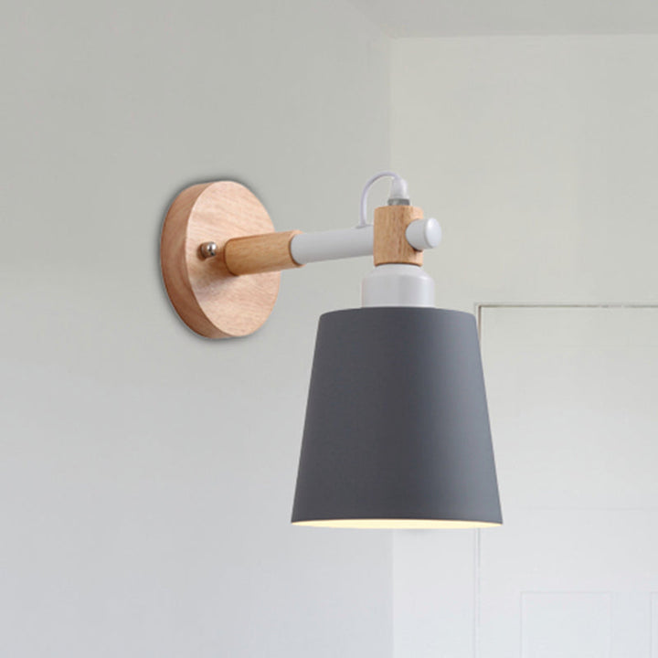 Skørter | Nurse Room Bucket Wall Lamp Metal 1 Head Nordic Style Long Life Wall Lamp