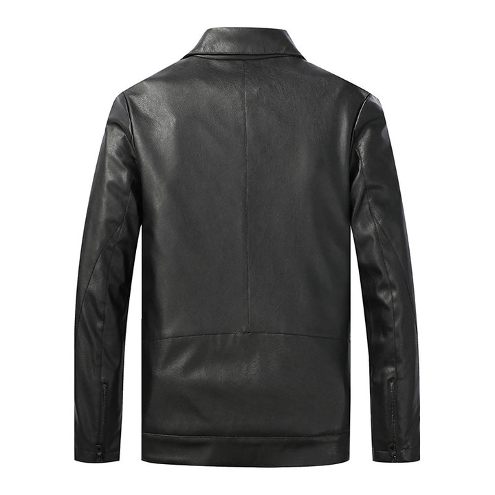 Men's Fashionable Synthetic Leather Jacket with Practical Storage Pockets Lisslune
