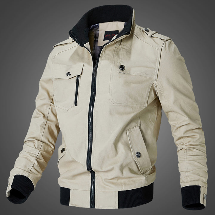 Men's fashionable transitional jacket with functional pockets and elastic cuffs Lisslune