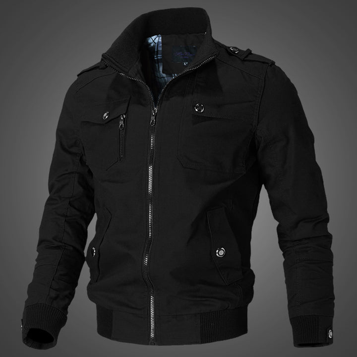 Men's fashionable transitional jacket with functional pockets and elastic cuffs Lisslune