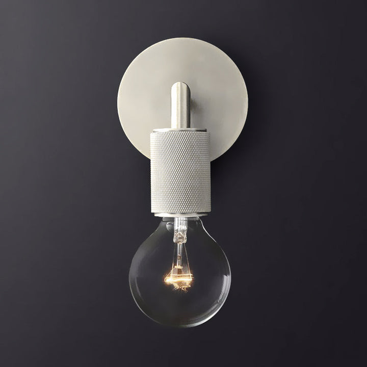 Skørter | Bare Bulb Metal Wall Lighting Light Minimalist 1/2-Light Indoor Wall Lamp in Black/Brass/Chrome with Square Arm