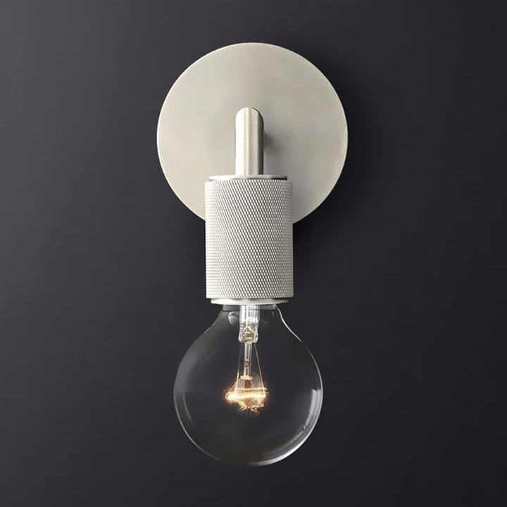 Skørter | Bare Bulb Metal Wall Lighting Light Minimalist 1/2-Light Indoor Wall Lamp in Black/Brass/Chrome with Square Arm