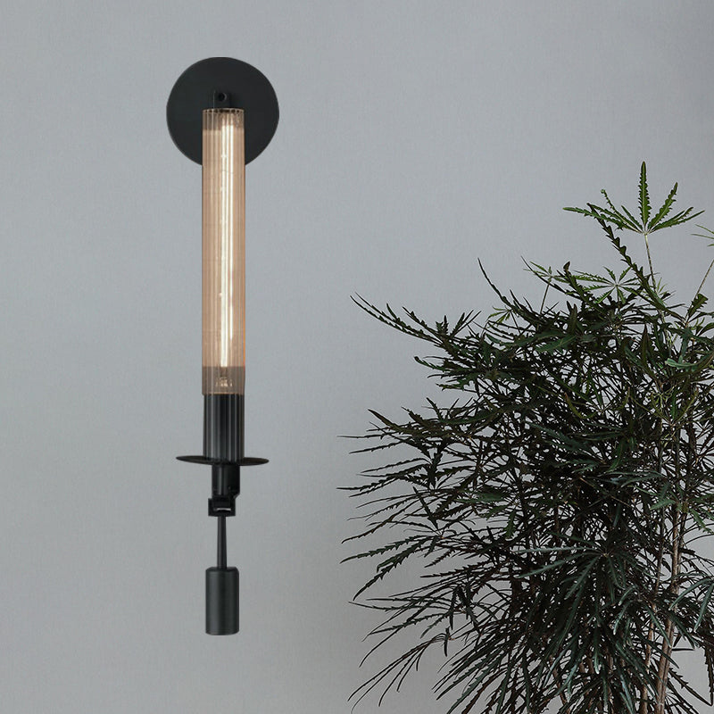 Skørter | Tube Bathroom Wall Mount Light Minimalist Metal 1/2-Head Brass/Black/Chrome Wall Lamp Lighting Fixture