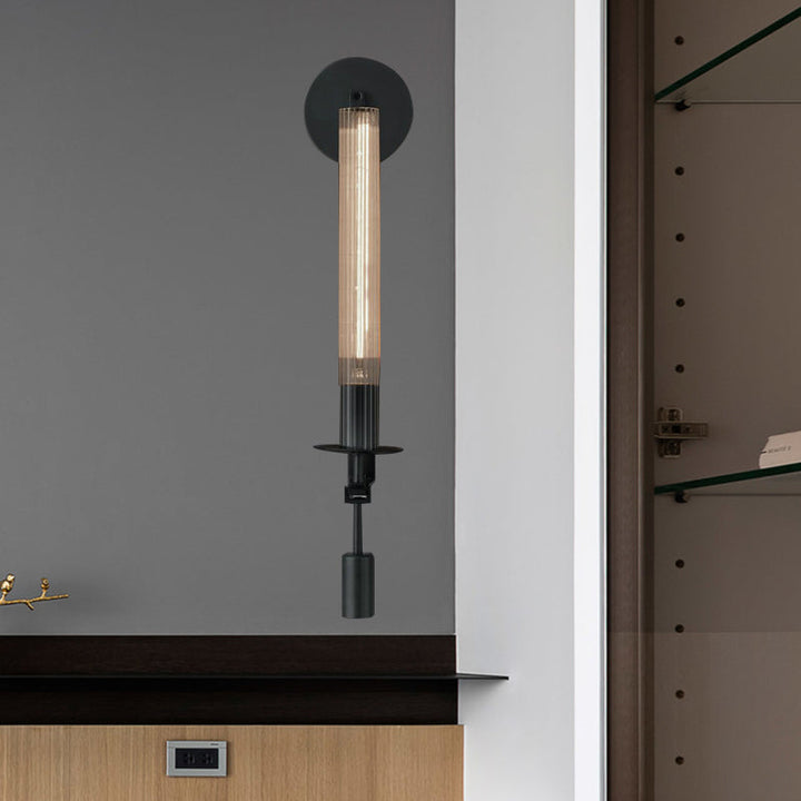 Skørter | Tube Bathroom Wall Mount Light Minimalist Metal 1/2-Head Brass/Black/Chrome Wall Lamp Lighting Fixture