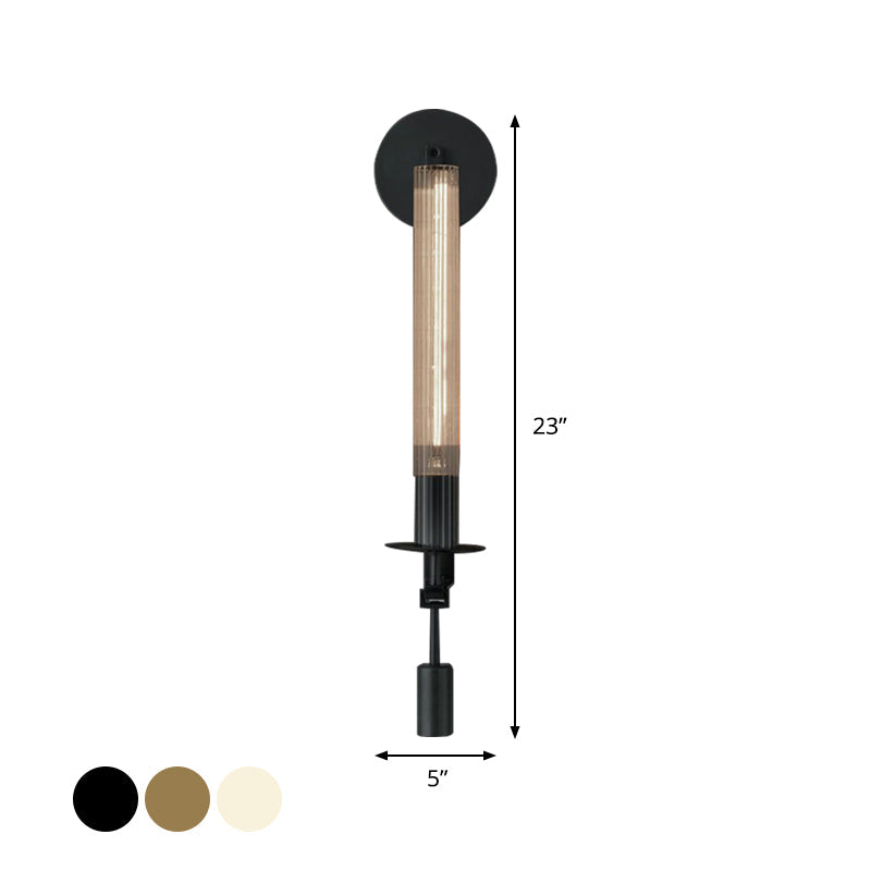 Skørter | Tube Bathroom Wall Mount Light Minimalist Metal 1/2-Head Brass/Black/Chrome Wall Lamp Lighting Fixture