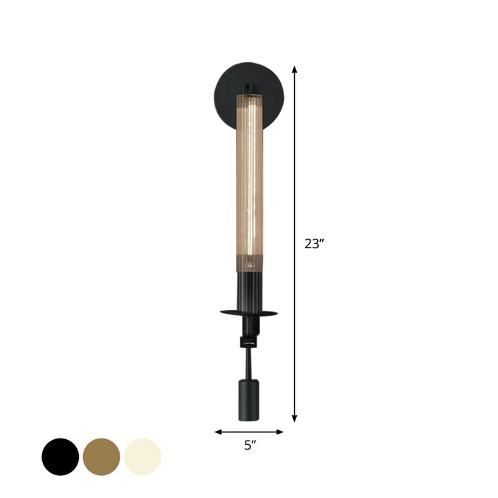 Skørter | Tube Bathroom Wall Mount Light Minimalist Metal 1/2-Head Brass/Black/Chrome Wall Lamp Lighting Fixture