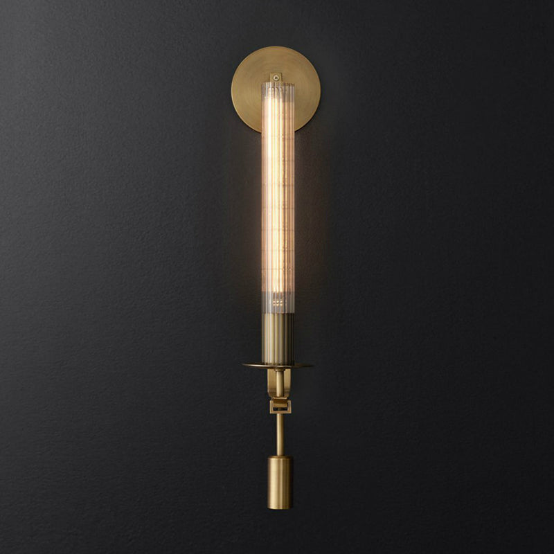 Skørter | Tube Bathroom Wall Mount Light Minimalist Metal 1/2-Head Brass/Black/Chrome Wall Lamp Lighting Fixture