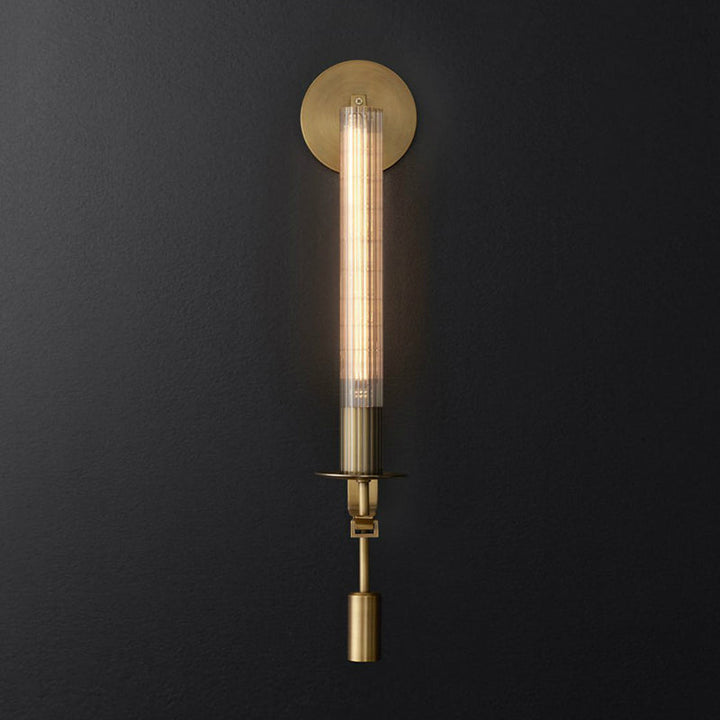 Skørter | Tube Bathroom Wall Mount Light Minimalist Metal 1/2-Head Brass/Black/Chrome Wall Lamp Lighting Fixture