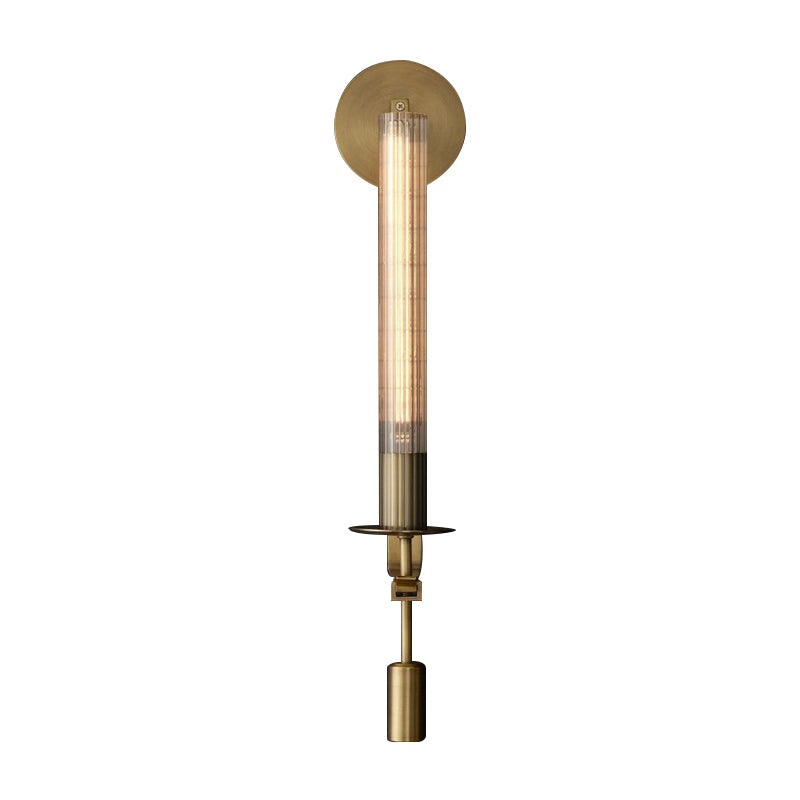 Skørter | Tube Bathroom Wall Mount Light Minimalist Metal 1/2-Head Brass/Black/Chrome Wall Lamp Lighting Fixture
