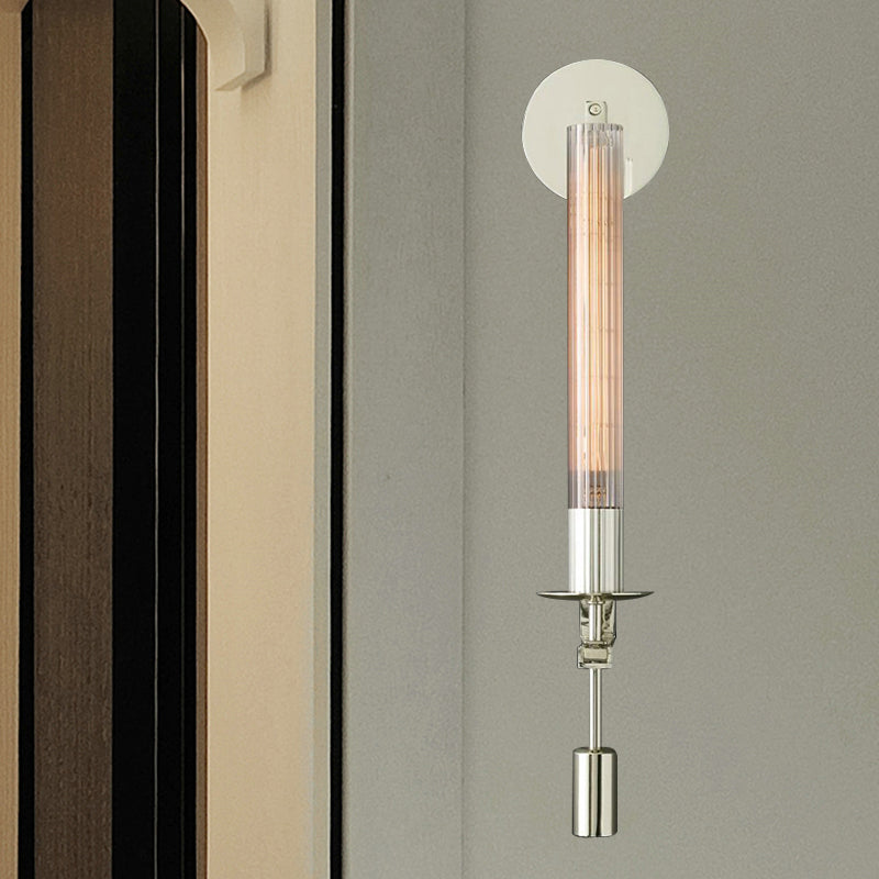 Skørter | Tube Bathroom Wall Mount Light Minimalist Metal 1/2-Head Brass/Black/Chrome Wall Lamp Lighting Fixture