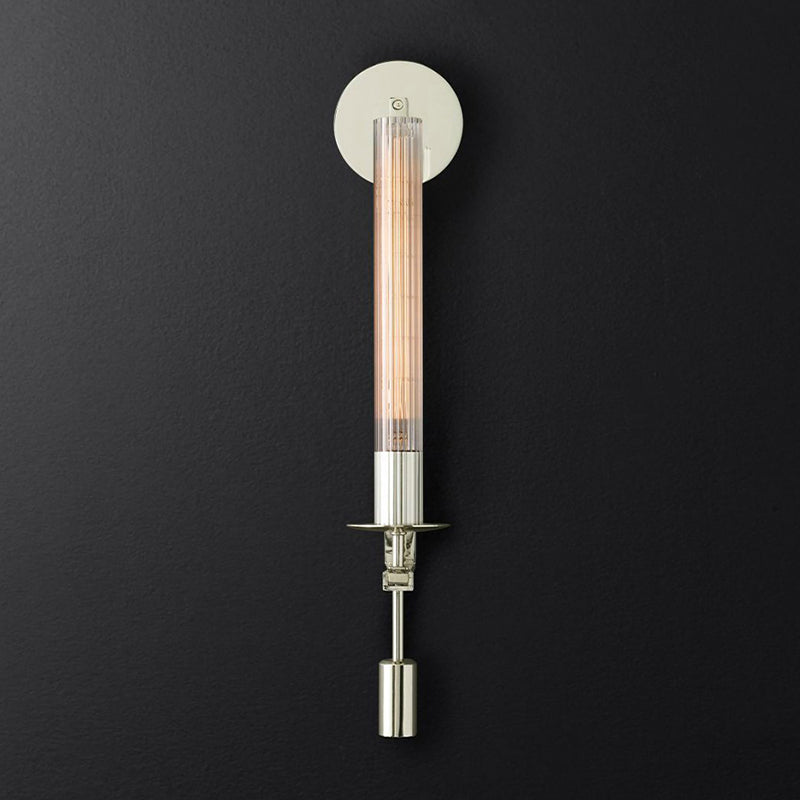 Skørter | Tube Bathroom Wall Mount Light Minimalist Metal 1/2-Head Brass/Black/Chrome Wall Lamp Lighting Fixture