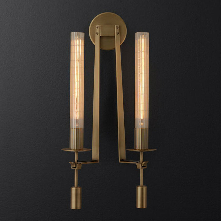 Skørter | Tube Bathroom Wall Mount Light Minimalist Metal 1/2-Head Brass/Black/Chrome Wall Lamp Lighting Fixture