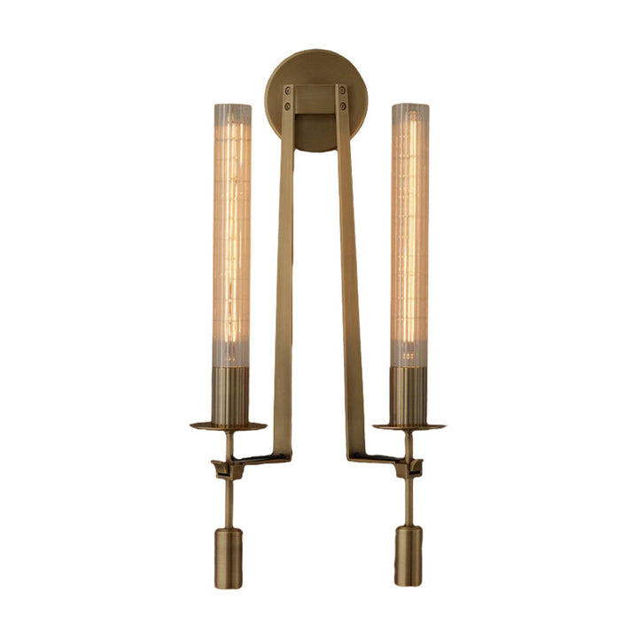 Skørter | Tube Bathroom Wall Mount Light Minimalist Metal 1/2-Head Brass/Black/Chrome Wall Lamp Lighting Fixture