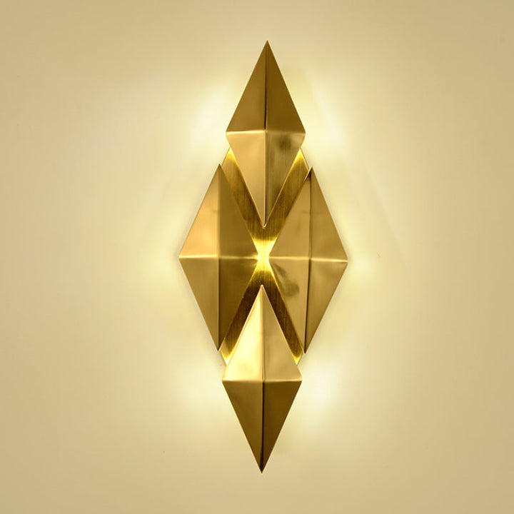 Skørter | 7"/11" W Diamonds Metal Wall Light in Colonial Style 9/4-Light Golden Wall-Mounted Light