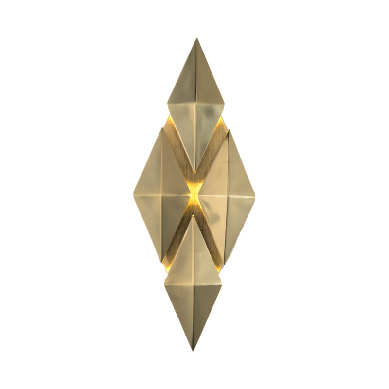Skørter | 7"/11" W Diamonds Metal Wall Light in Colonial Style 9/4-Light Golden Wall-Mounted Light