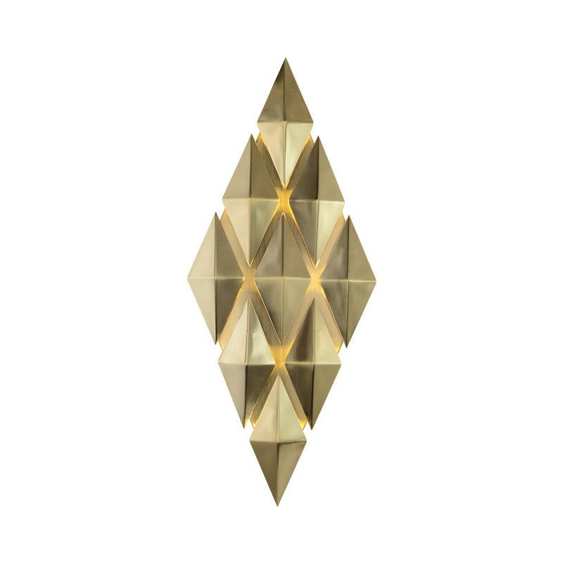 Skørter | 7"/11" W Diamonds Metal Wall Light in Colonial Style 9/4-Light Golden Wall-Mounted Light