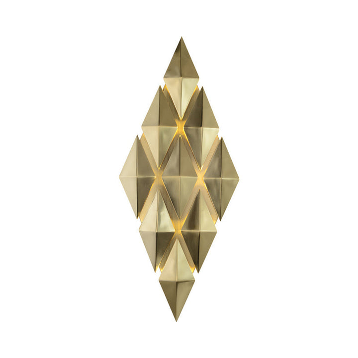 Skørter | 7"/11" W Diamonds Metal Wall Light in Colonial Style 9/4-Light Golden Wall-Mounted Light