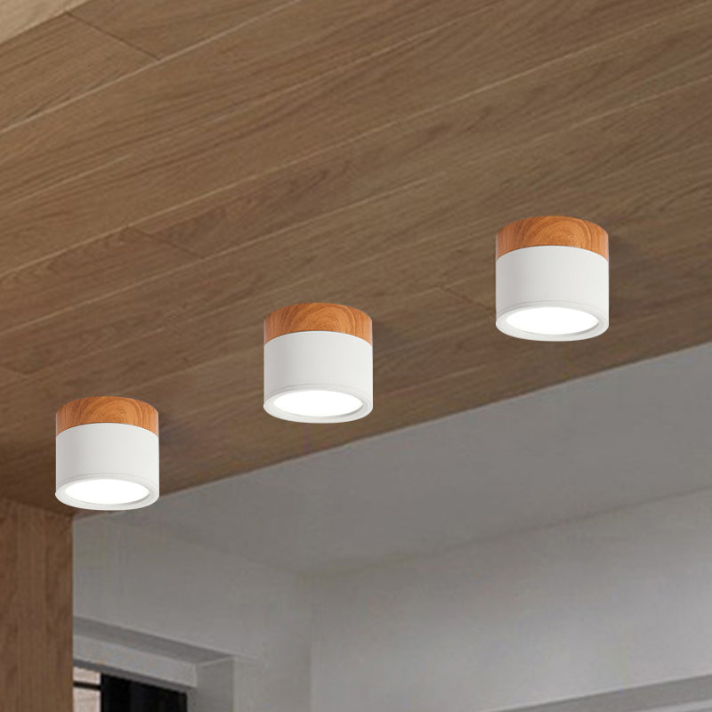 Lisslune | Small ceiling light Macaron metal kitchen bar recessed lighting in yellow/blue/black and wood
