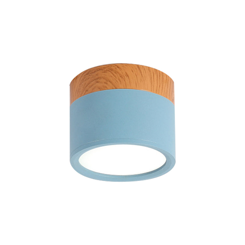 Lisslune | Small ceiling light Macaron metal kitchen bar recessed lighting in yellow/blue/black and wood