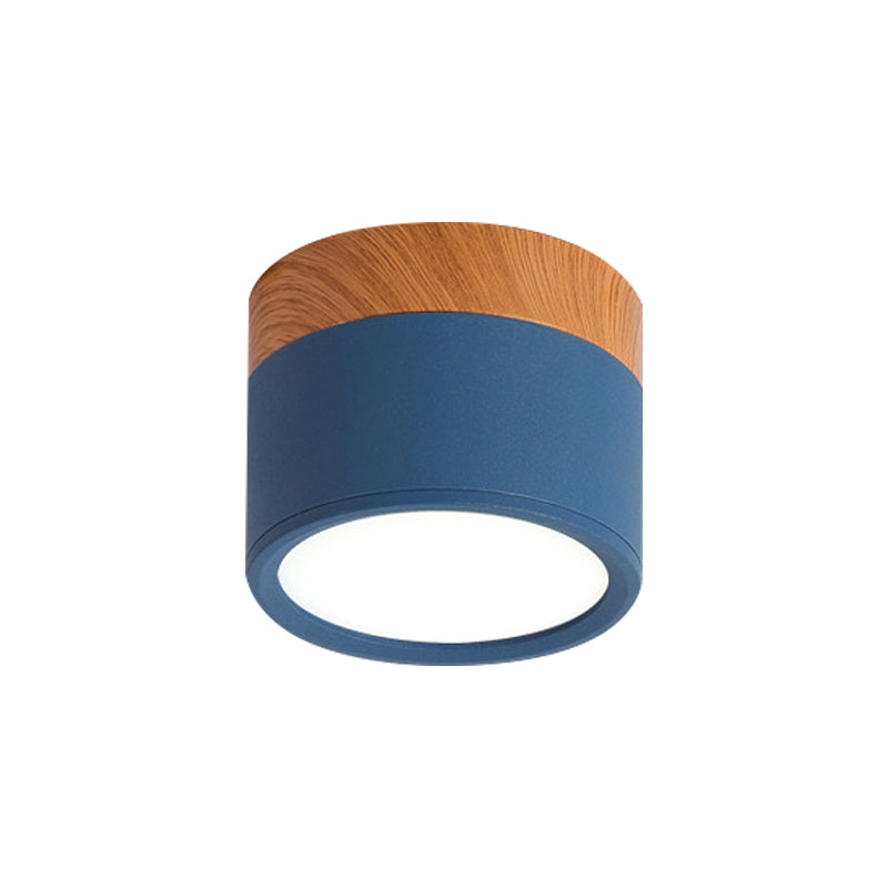 Lisslune | Small ceiling light Macaron metal kitchen bar recessed lighting in yellow/blue/black and wood