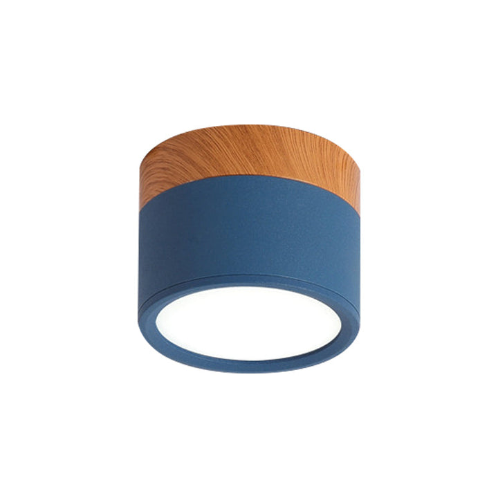 Lisslune | Small ceiling light Macaron metal kitchen bar recessed lighting in yellow/blue/black and wood