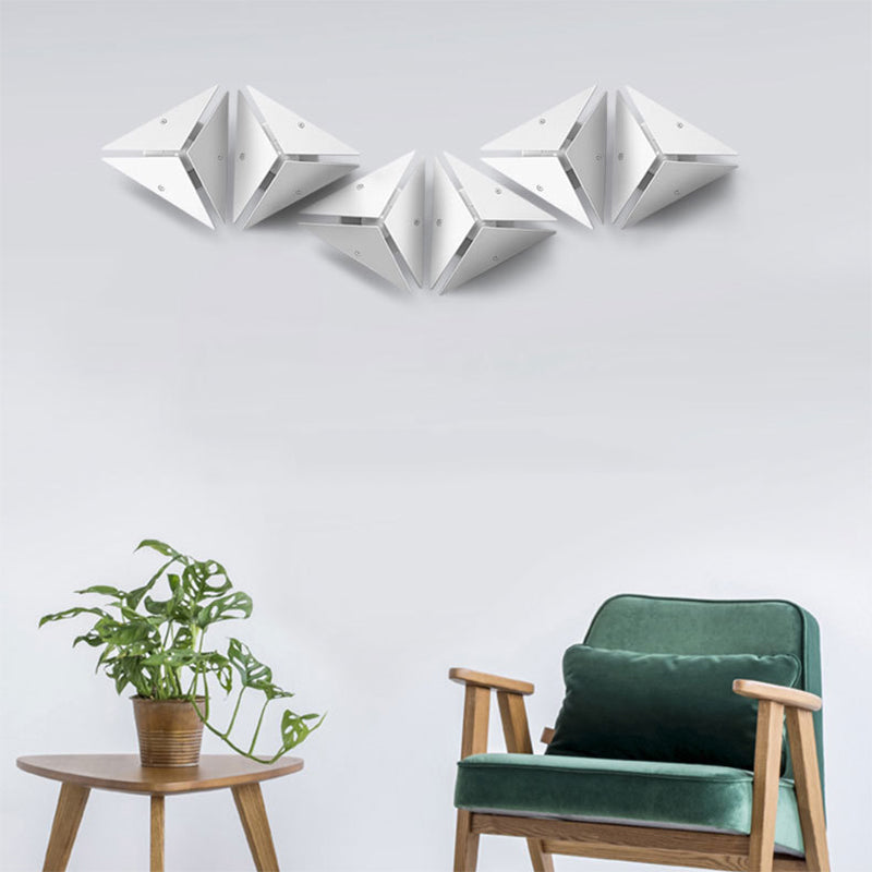 Lisslune | Simple Style Triangle Metal Wall Sconce Light Gold/Black/White LED Wall Light Fixture in Warm/White Light for Corridor
