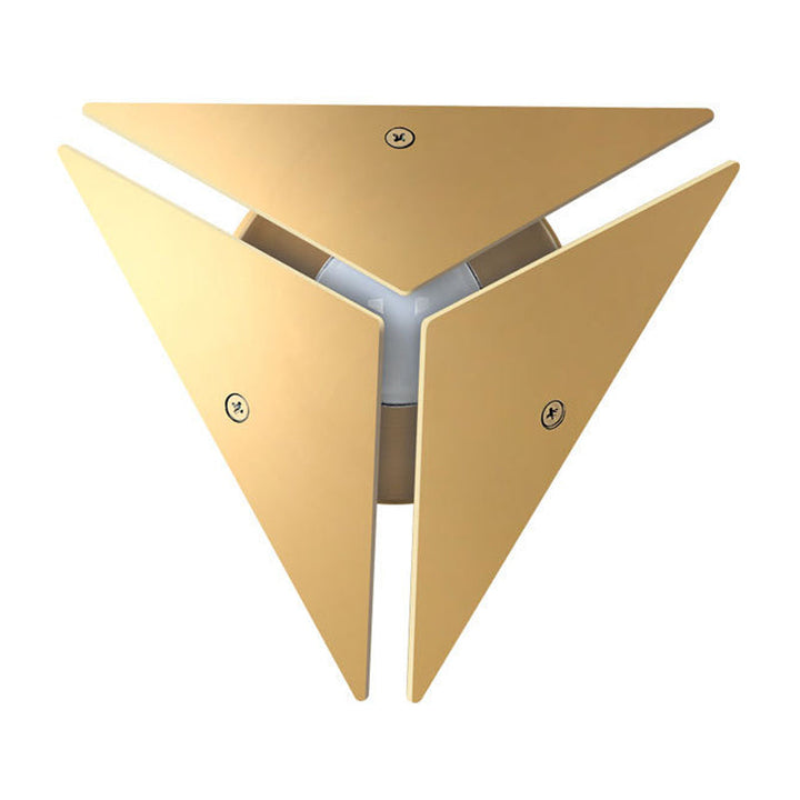 Lisslune | Simple Style Triangle Metal Wall Sconce Light Gold/Black/White LED Wall Light Fixture in Warm/White Light for Corridor