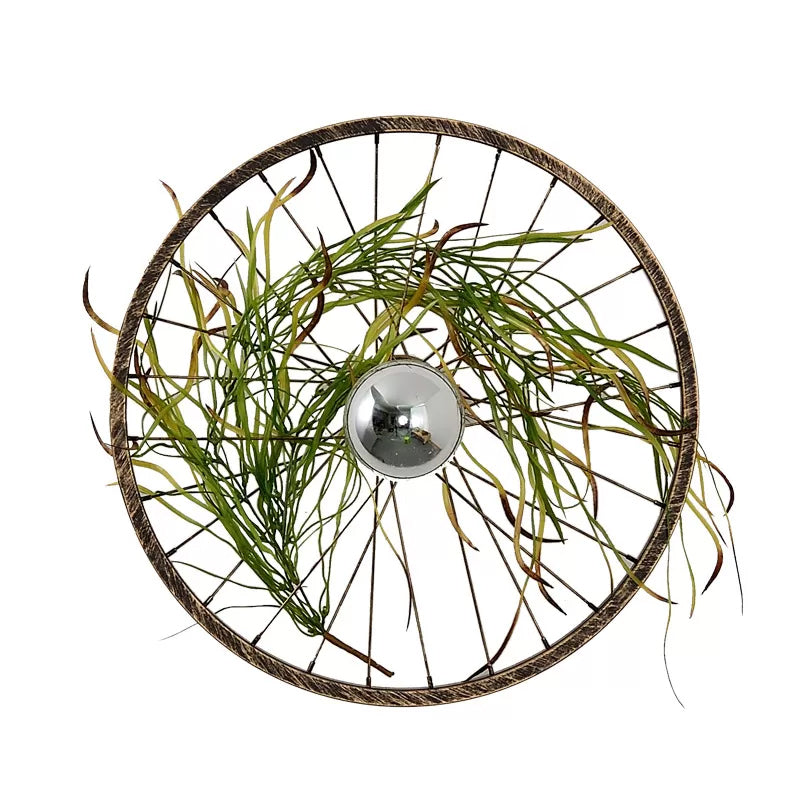 Lisslune | Wheel Iron LED Wall Lamp Bracket Farm Garage Plant Wall Lighting in Pink/Green/Pink Red