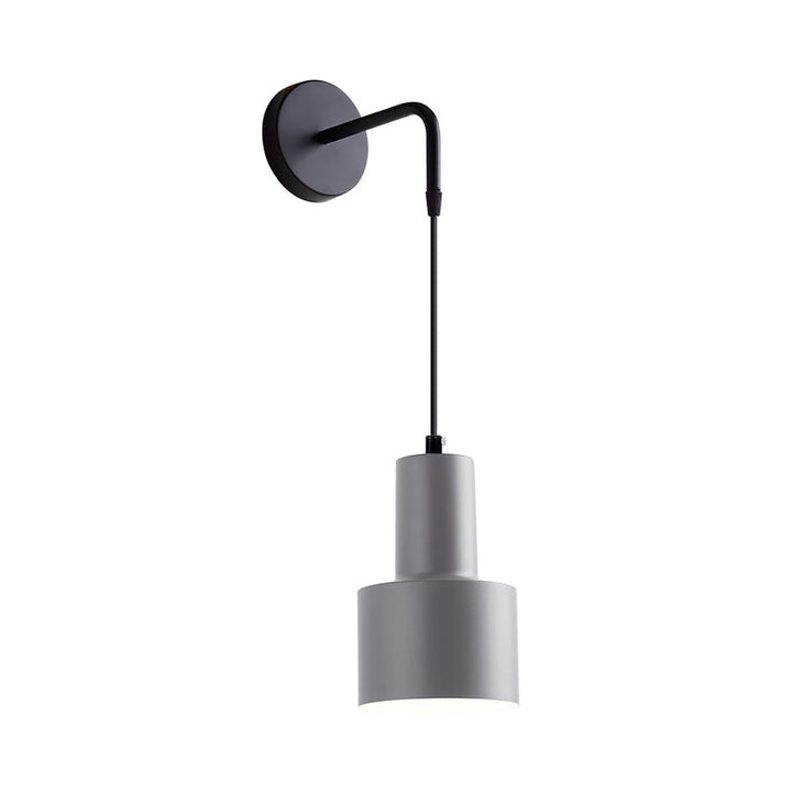 Skørter | Funnel/Clock/Deer Wall Light Nordic Iron Simple Gray Wall Mounted Lighting Fixture in Warm/White Light for Bedroom