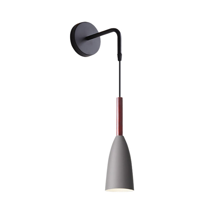 Skørter | Funnel/Clock/Deer Wall Light Nordic Iron Simple Gray Wall Mounted Lighting Fixture in Warm/White Light for Bedroom